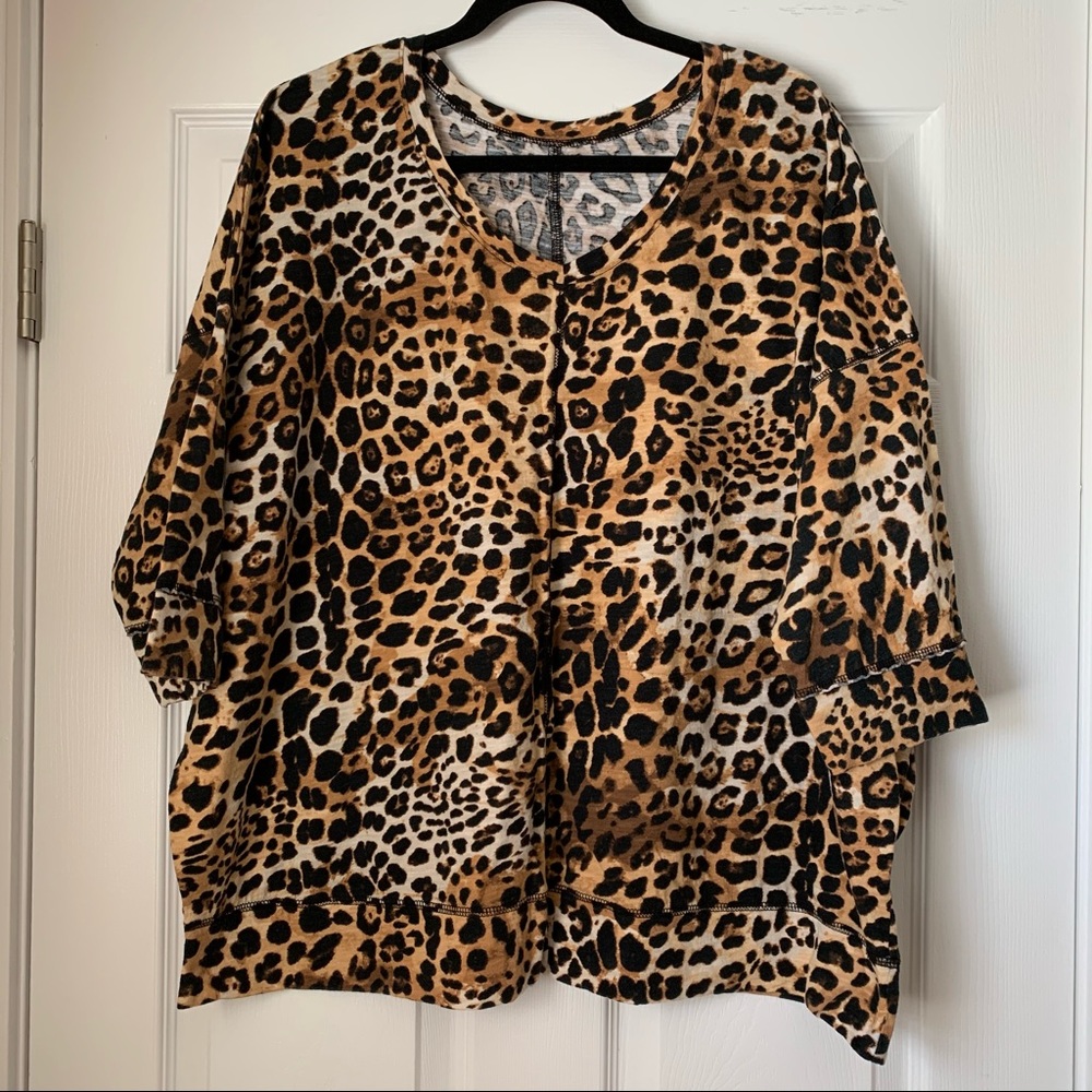 Lane Bryant Leopard Dolman Sleeve Top